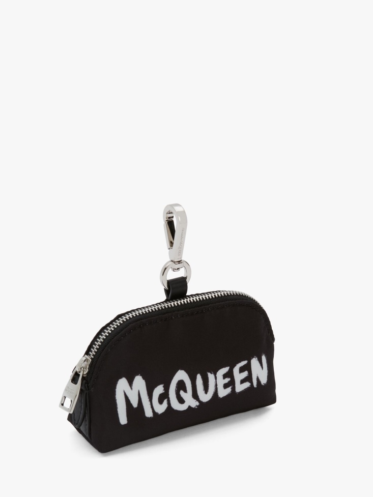 Fashion Alexander McQueen Black/White Women's in Graffiti Small Zip Pouch