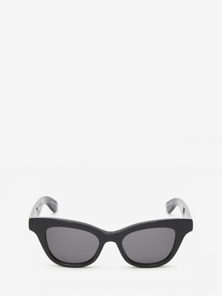 Black Women's in Angled Sunglasses Fashion Alexander McQueen