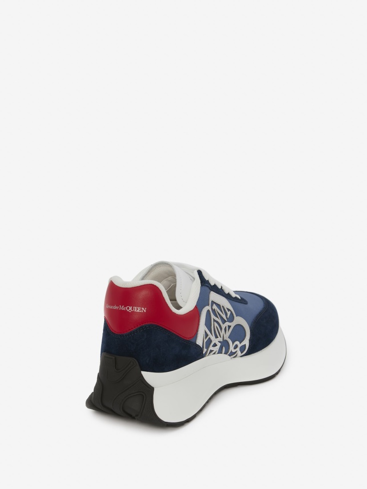 Navy/Red Women's Sprint Runner Fashion Alexander McQueen