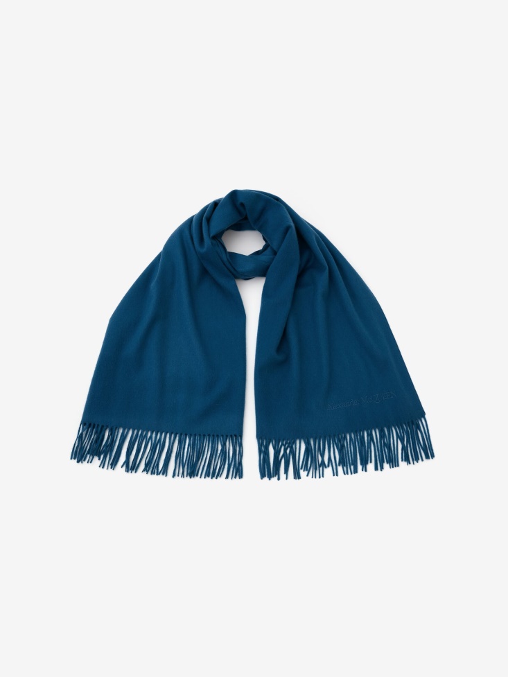 Women's Embroidered Stole Royal Blue Fashion Alexander McQueen
