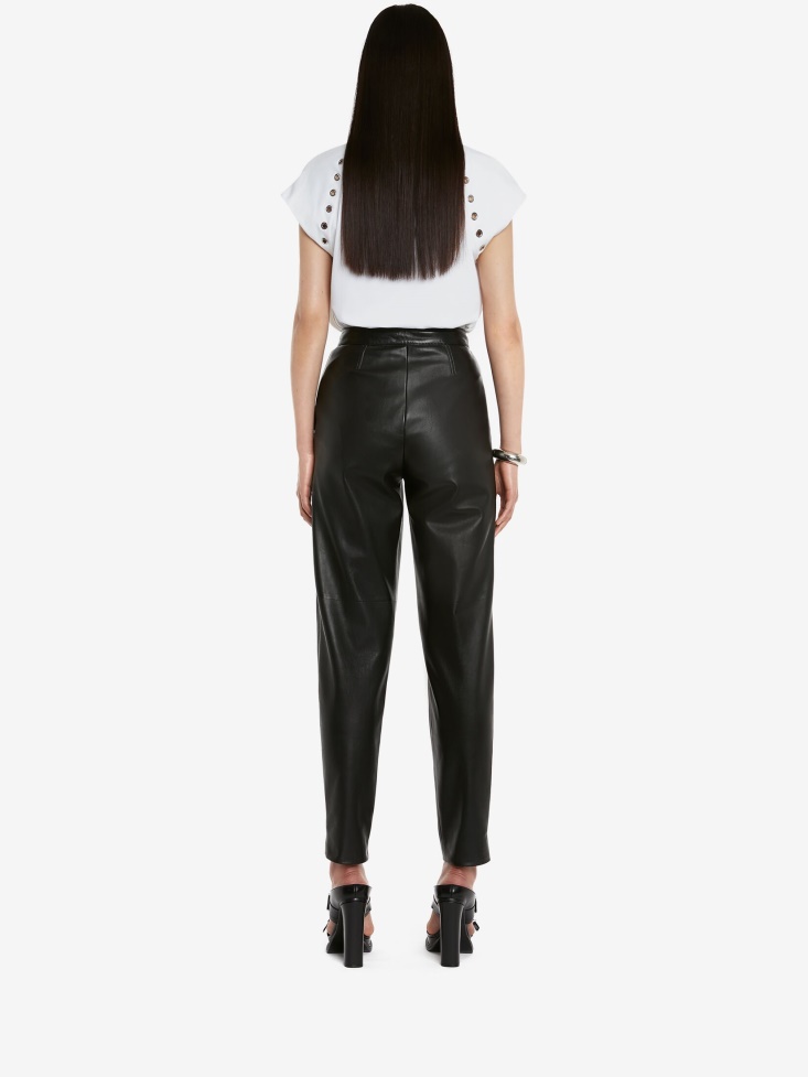 Fashion Alexander McQueen Optical White Women's Eyelet T-Shirt