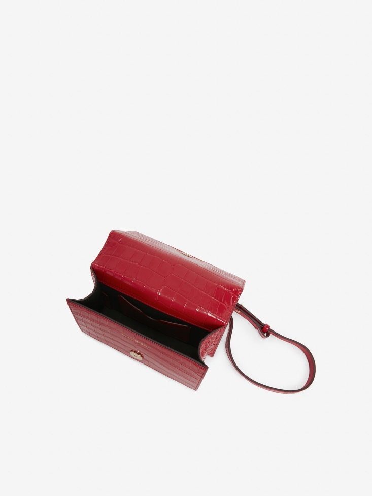 Deep Red Fashion Alexander McQueen Women's Mini Jewelled Satchel