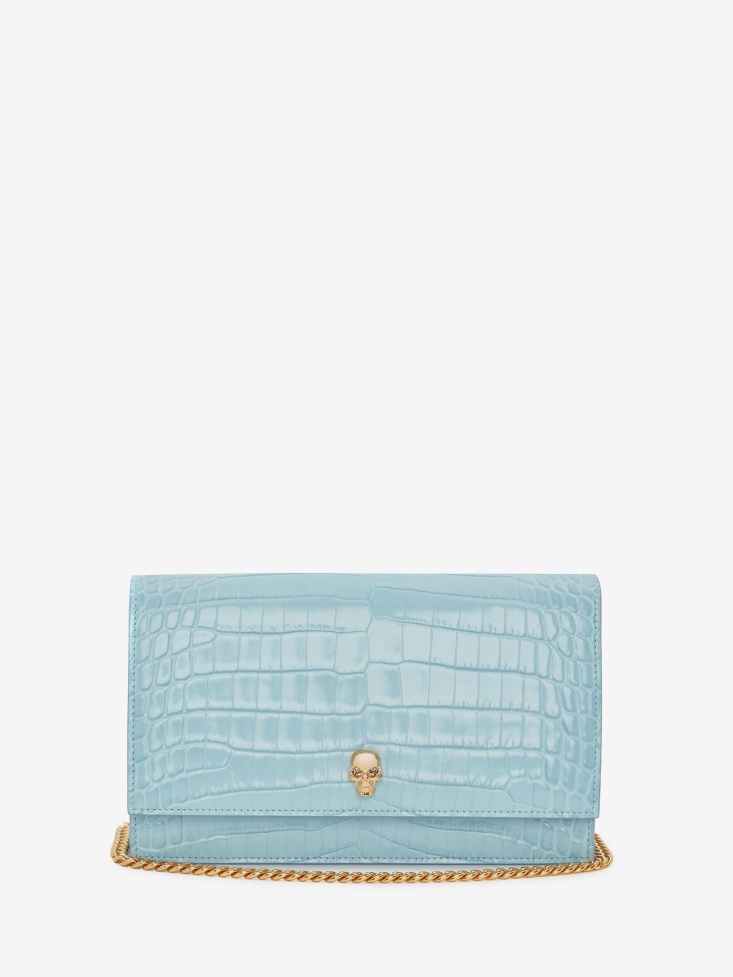 Fashion Alexander McQueen Women's Small Skull Bag Light Blue