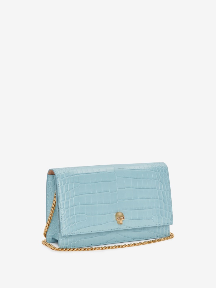 Fashion Alexander McQueen Women's Small Skull Bag Light Blue