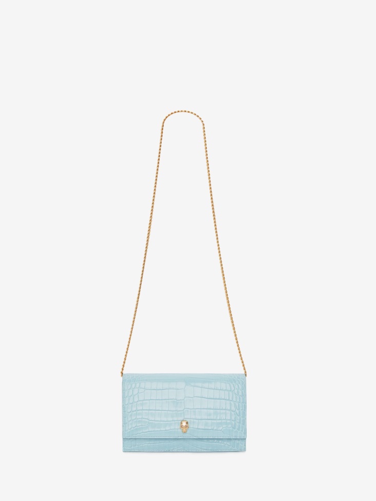 Fashion Alexander McQueen Women's Small Skull Bag Light Blue