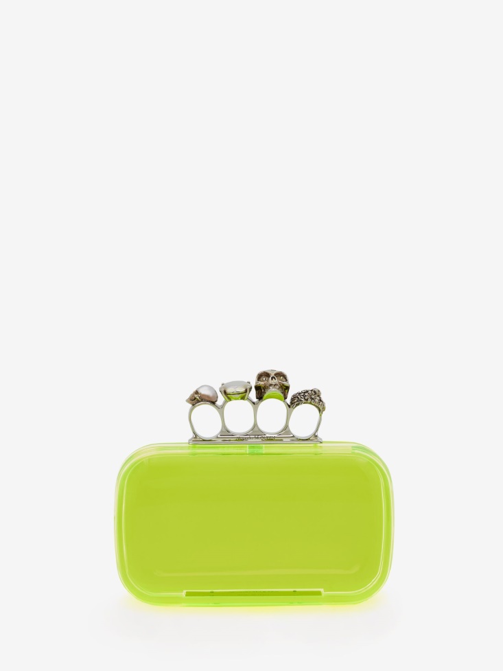 Women's Knuckle Clutch Fashion Alexander McQueen Acid Yellow