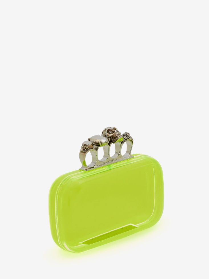 Women's Knuckle Clutch Fashion Alexander McQueen Acid Yellow