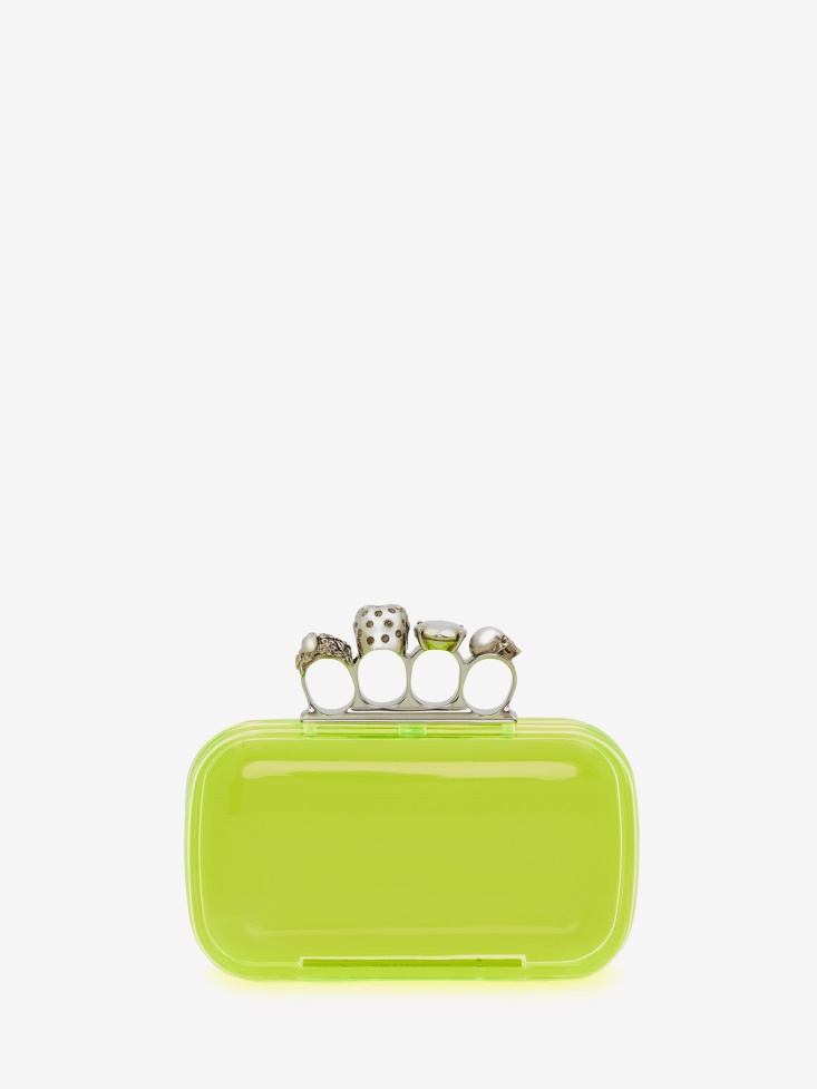 Women's Knuckle Clutch Fashion Alexander McQueen Acid Yellow