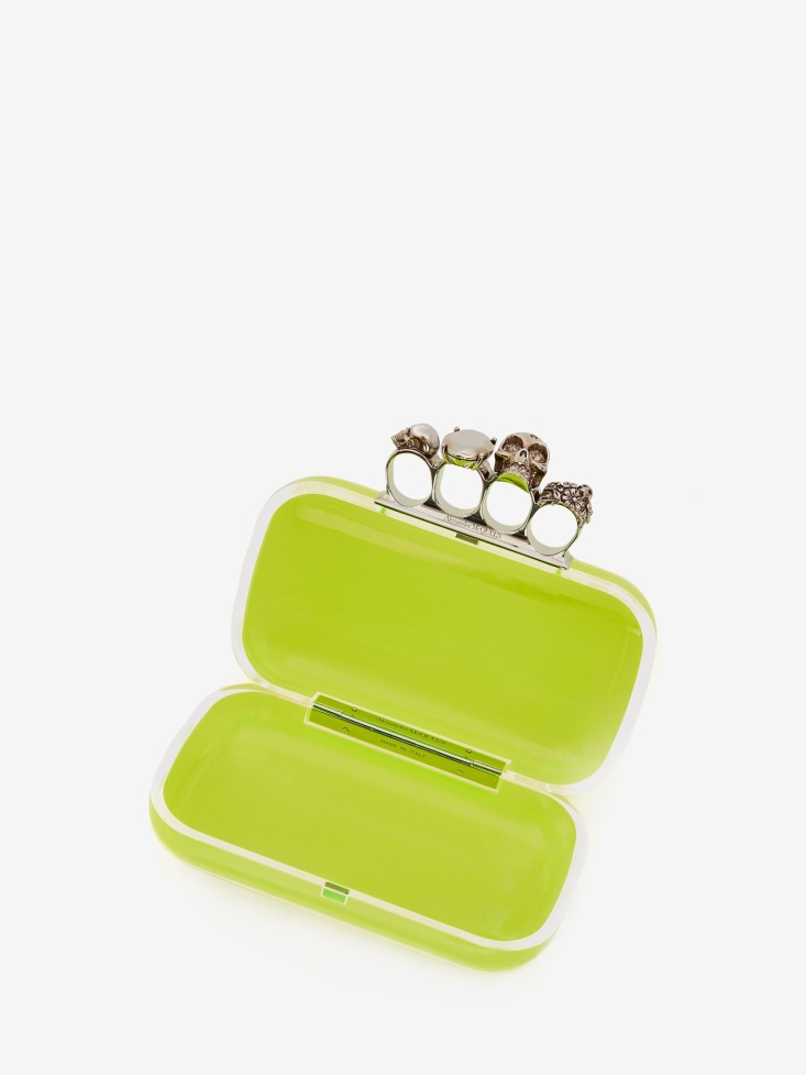 Women's Knuckle Clutch Fashion Alexander McQueen Acid Yellow