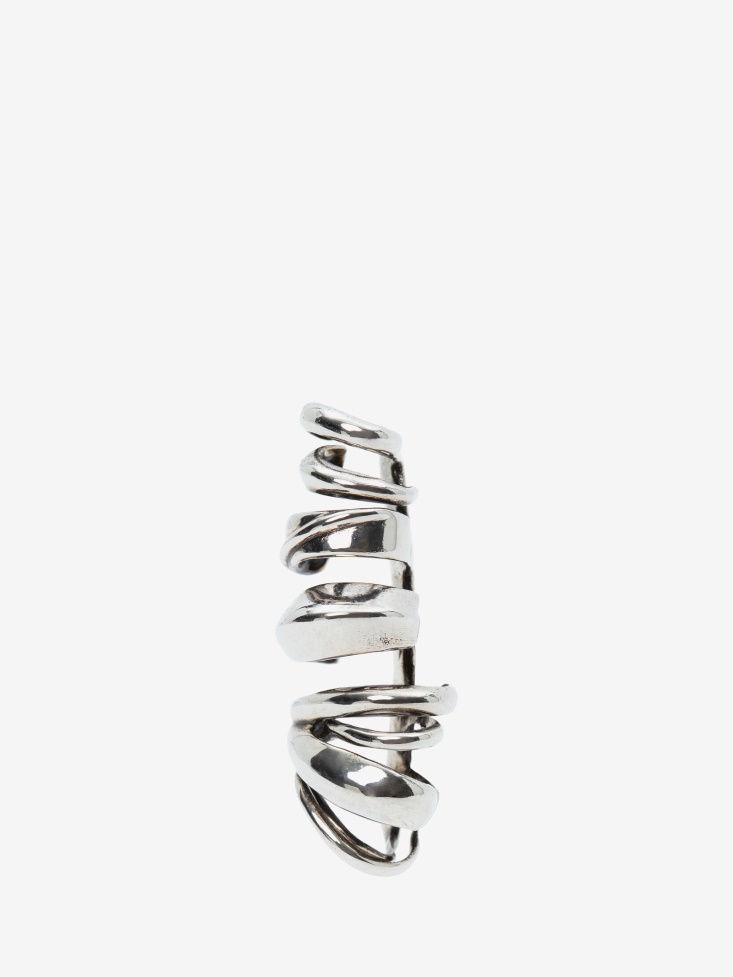 Fashion Alexander McQueen Antique Silver Men's Multi Hoop Ear Cuff