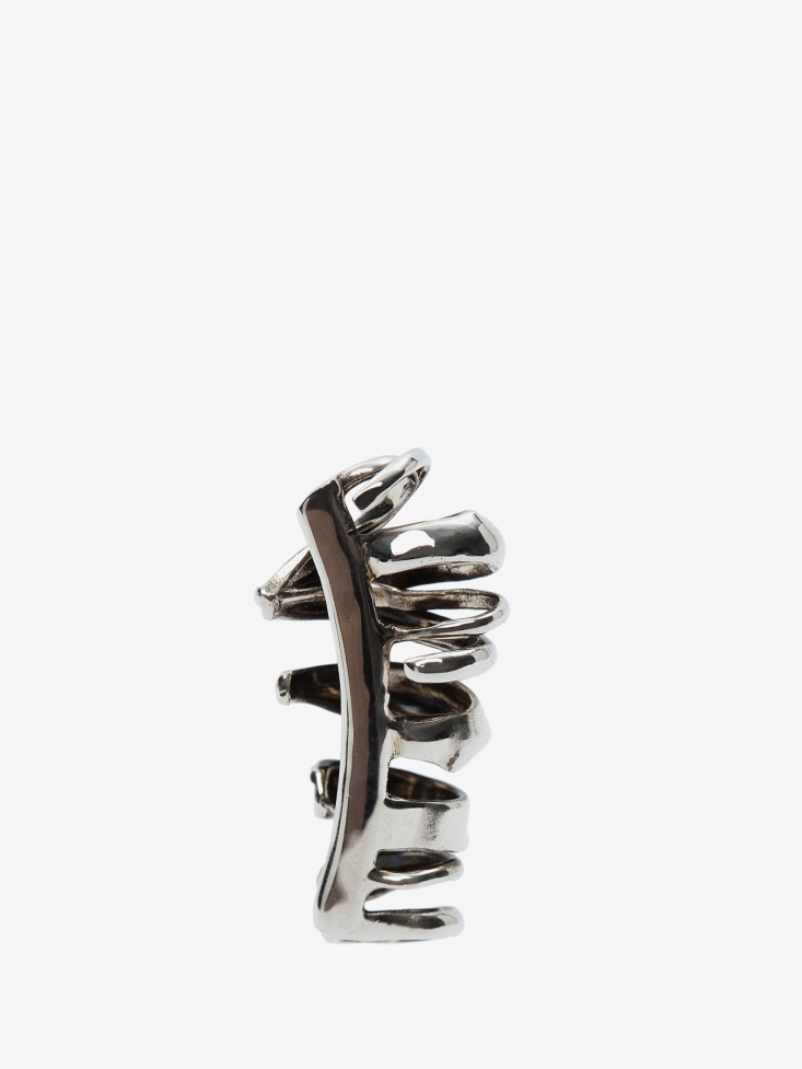 Fashion Alexander McQueen Antique Silver Men's Multi Hoop Ear Cuff