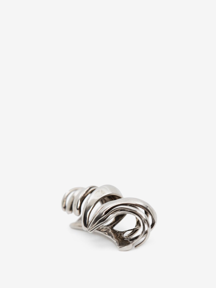 Fashion Alexander McQueen Antique Silver Men's Multi Hoop Ear Cuff
