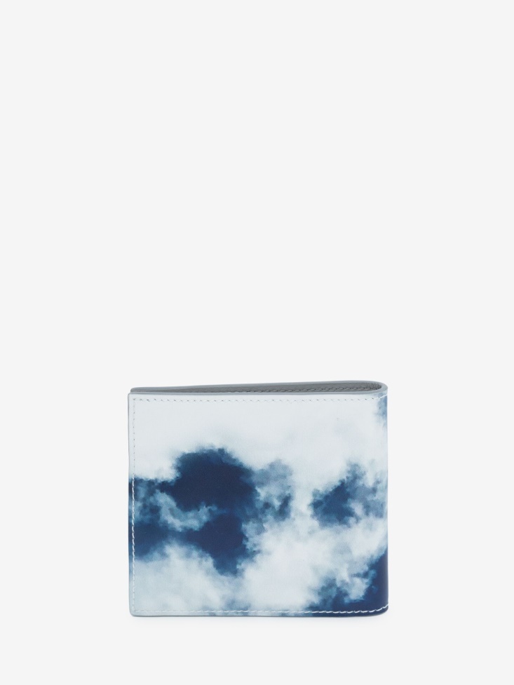 Men's Blue Sky Billfold Wallet Fashion Alexander McQueen White/Blue
