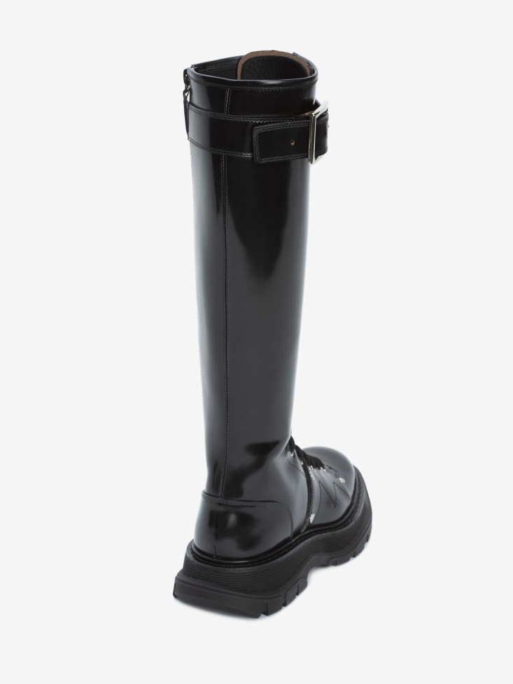 Women's Tread Slick Boot Fashion Alexander McQueen Black/Silver