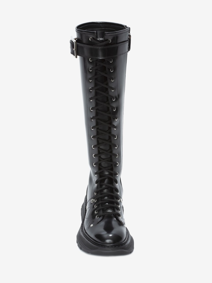 Women's Tread Slick Boot Fashion Alexander McQueen Black/Silver