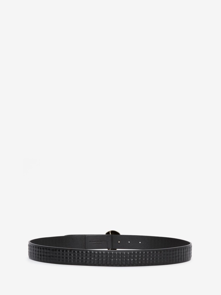 Black 3D Men's Skull Belt Fashion Alexander McQueen