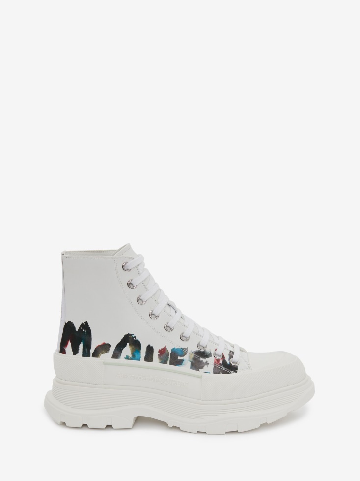 Fashion Alexander McQueen White Men's Tread Slick Boot