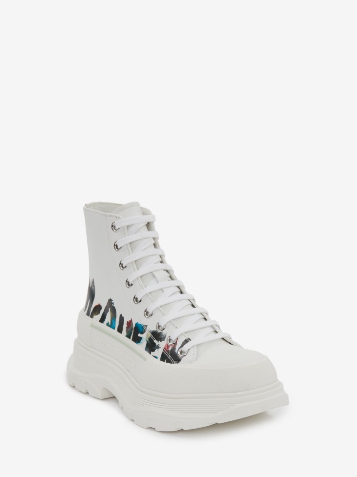 Fashion Alexander McQueen White Men's Tread Slick Boot