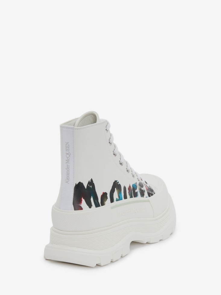Fashion Alexander McQueen White Men's Tread Slick Boot
