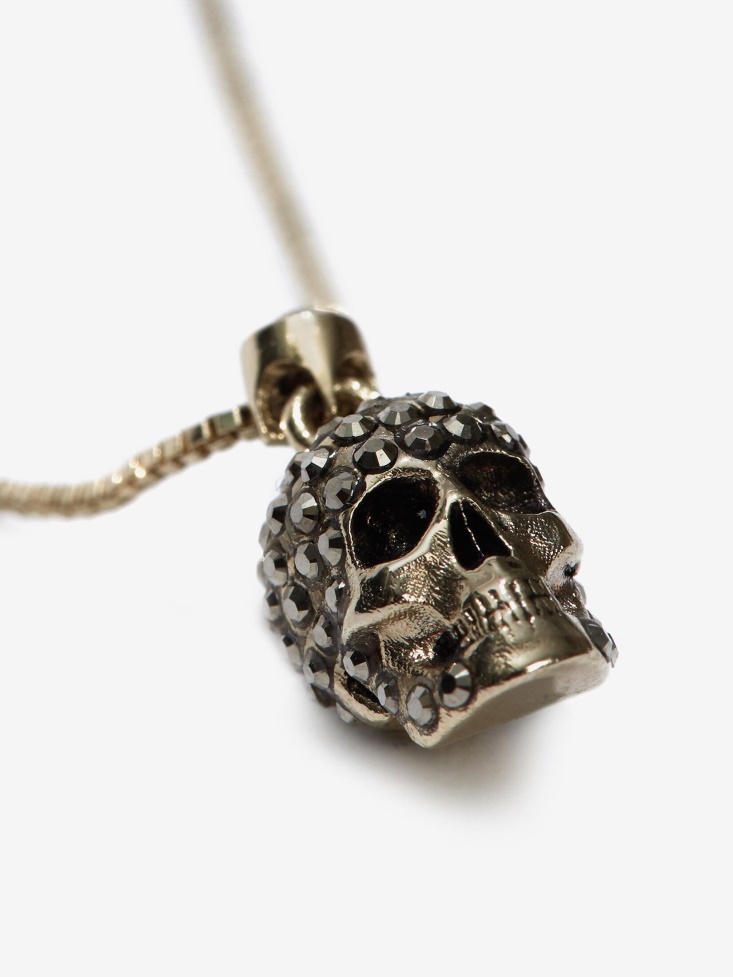 Women's Pave Skull Necklace Gold Fashion Alexander McQueen
