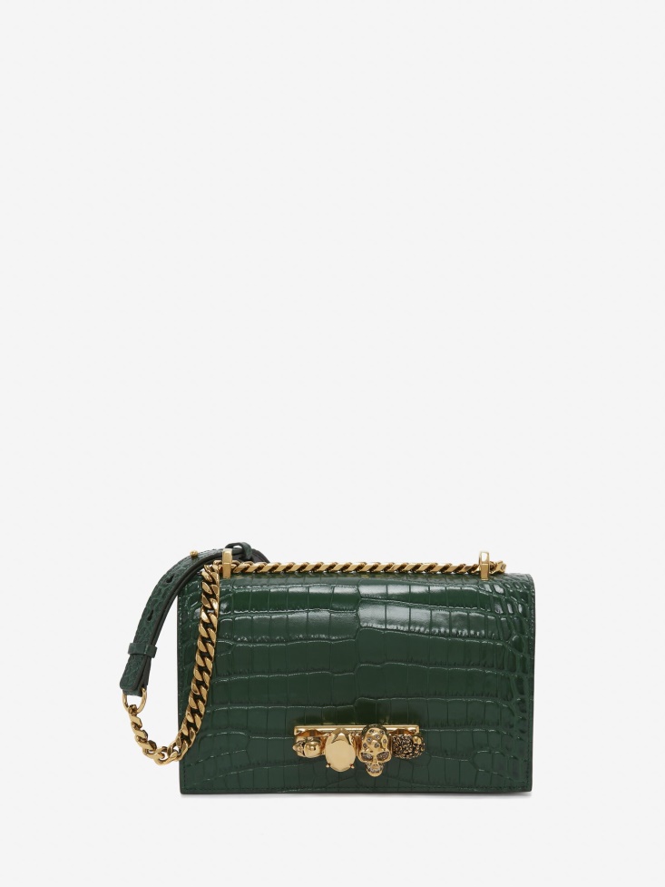 Women's Jewelled Satchel Fashion Alexander McQueen Emerald