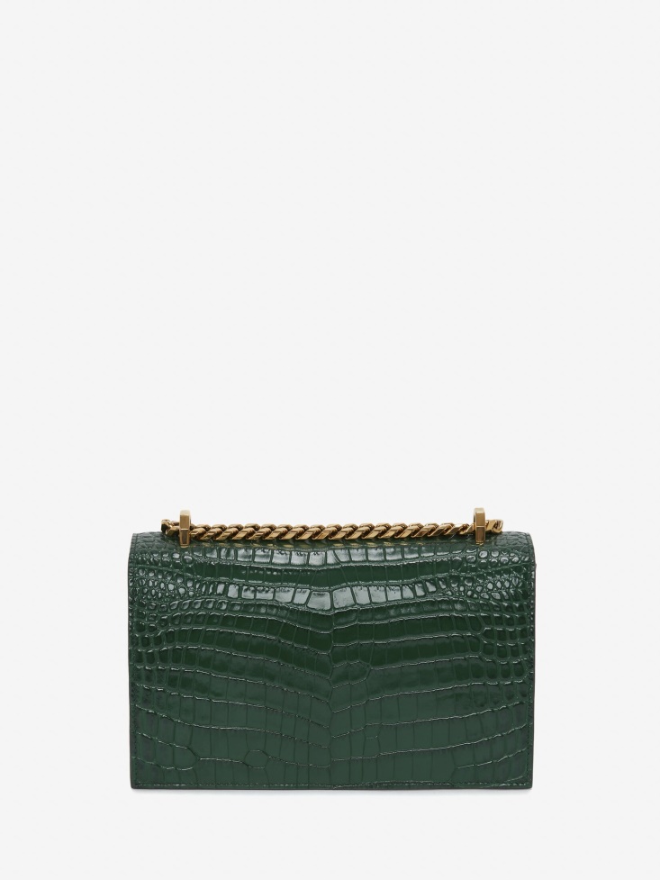 Women's Jewelled Satchel Fashion Alexander McQueen Emerald