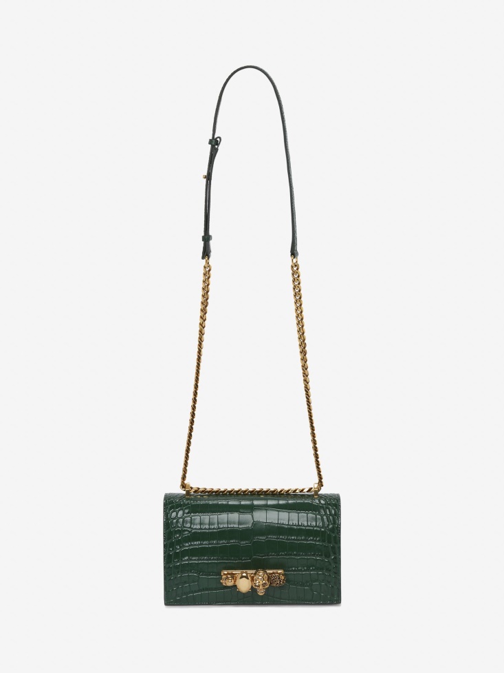 Women's Jewelled Satchel Fashion Alexander McQueen Emerald