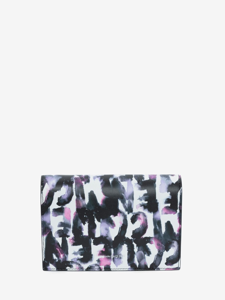 Multicolor Fashion Alexander McQueen Women's Watercolour Graffiti Small Skull Bag