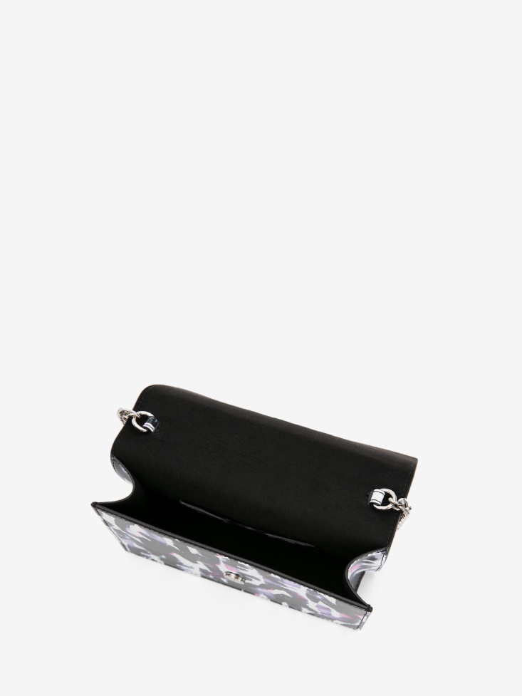 Multicolor Fashion Alexander McQueen Women's Watercolour Graffiti Small Skull Bag