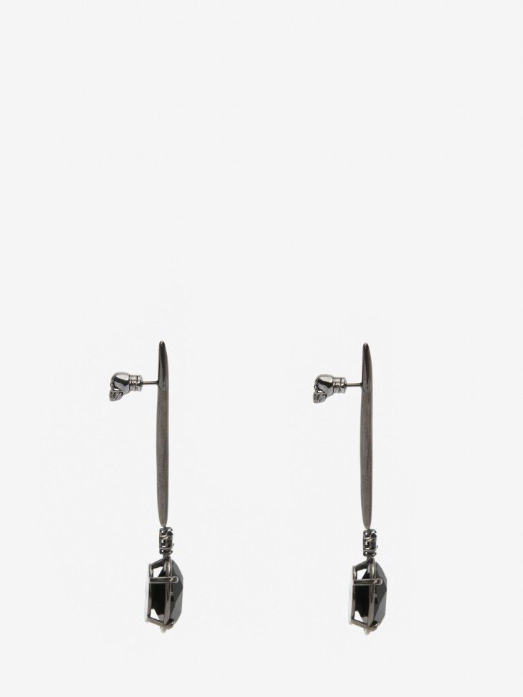 Fashion Alexander McQueen Women's Drop Stick Earrings Black