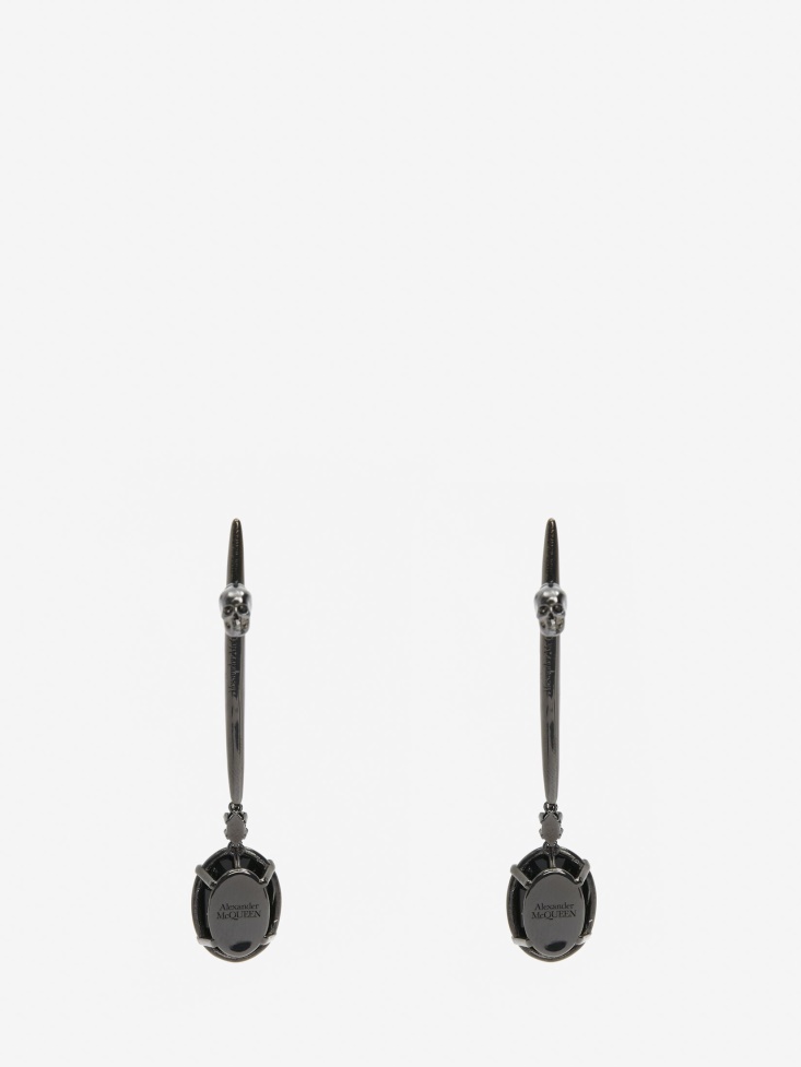 Fashion Alexander McQueen Women's Drop Stick Earrings Black