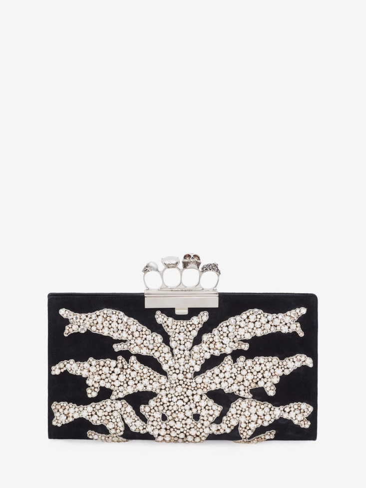 Women's Jewelled Flat Pouch Black Fashion Alexander McQueen