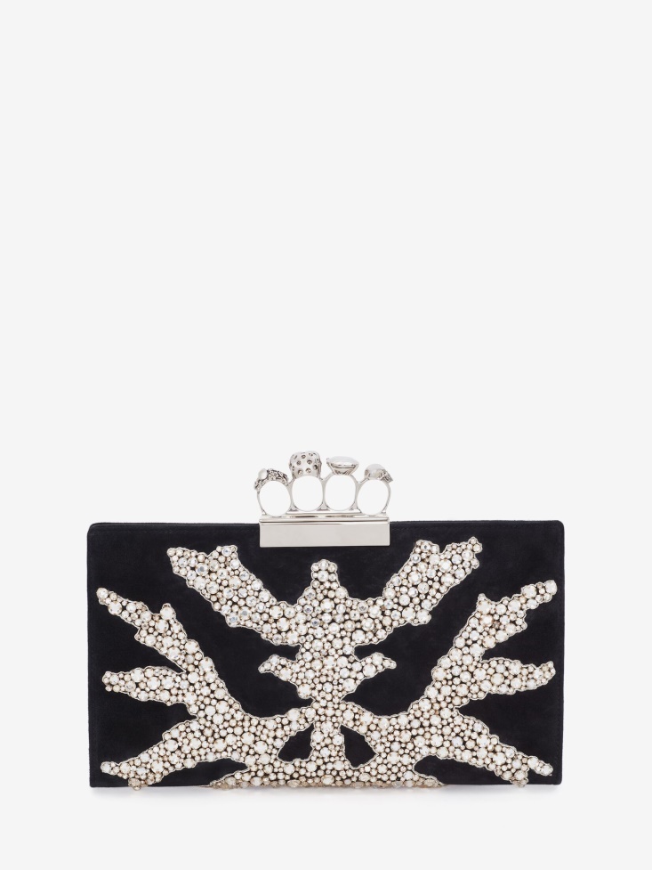 Women's Jewelled Flat Pouch Black Fashion Alexander McQueen