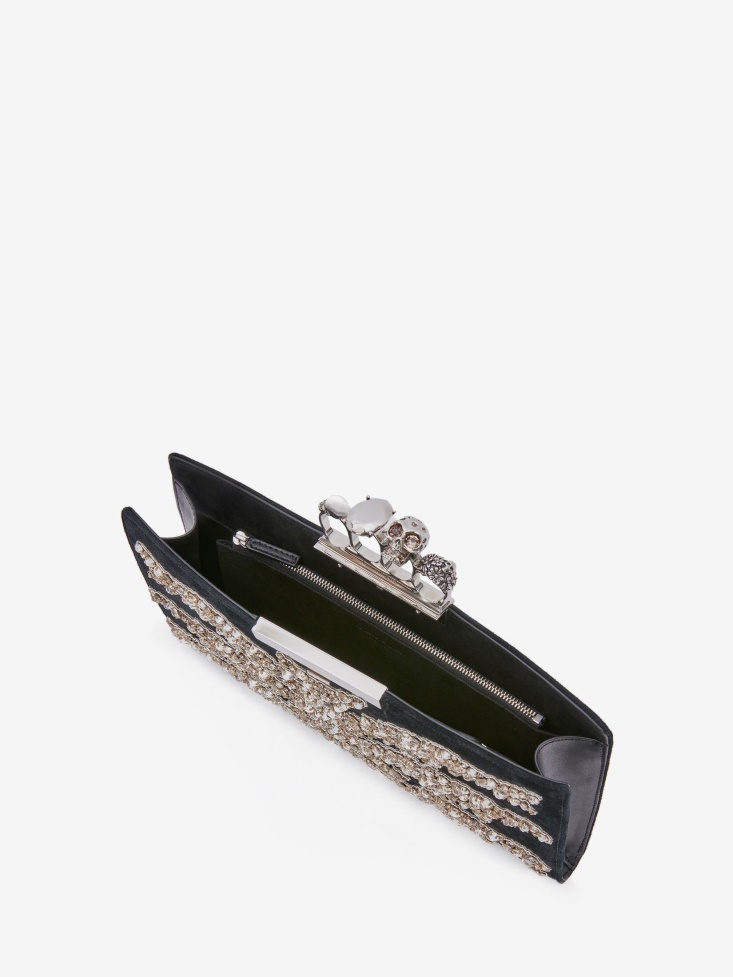 Women's Jewelled Flat Pouch Black Fashion Alexander McQueen