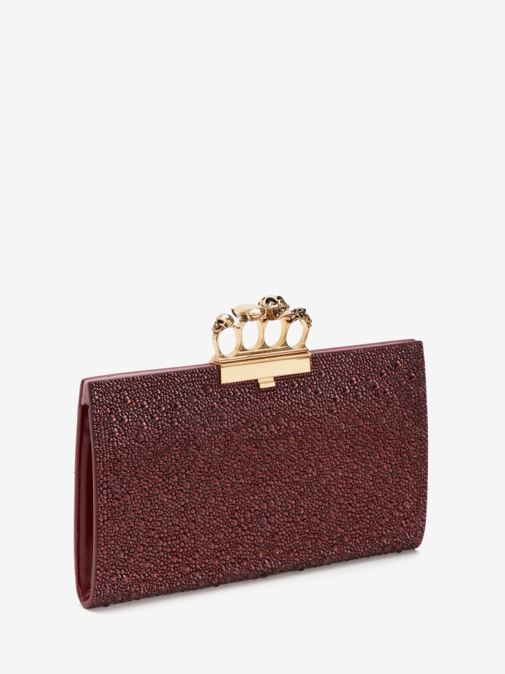 Prune Women's Jewelled Flat Pouch Fashion Alexander McQueen
