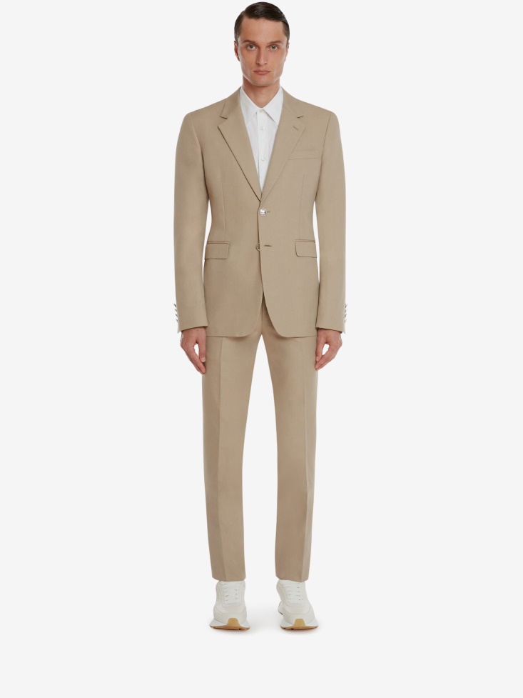 Fashion Alexander McQueen Men's Deconstructed Single-Breasted Jacket Sage