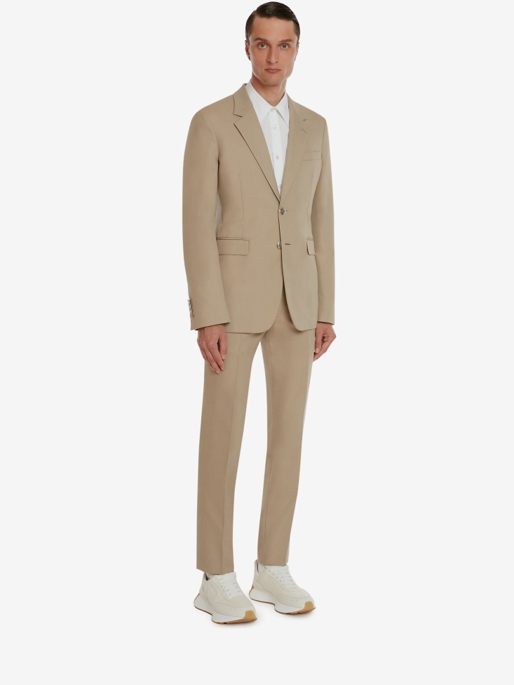Fashion Alexander McQueen Men's Deconstructed Single-Breasted Jacket Sage