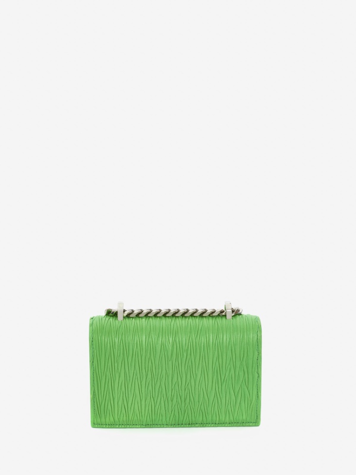 Women's Mini Jewelled Satchel Acid Green Fashion Alexander McQueen