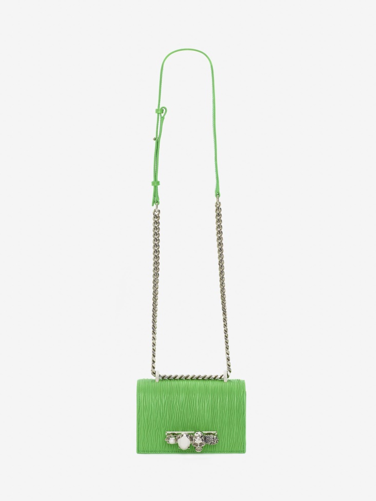Women's Mini Jewelled Satchel Acid Green Fashion Alexander McQueen