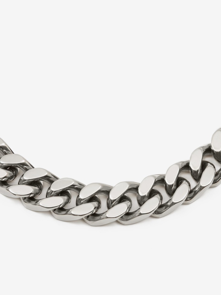 Antique Silver Men's Chain Choker Fashion Alexander McQueen