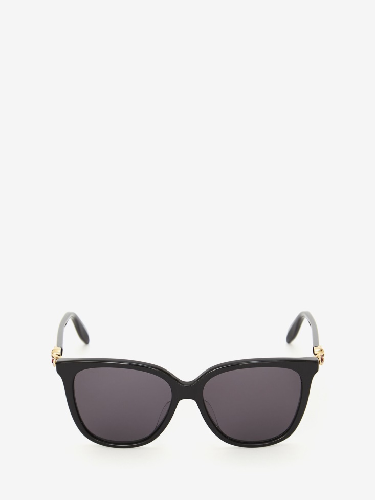 Fashion Alexander McQueen Black Women's Skull Droplets Sunglasses