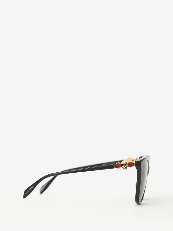 Fashion Alexander McQueen Black Women's Skull Droplets Sunglasses