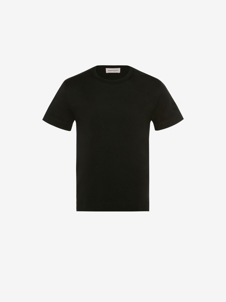Black Men's Medium Jersey T-Shirt Fashion Alexander McQueen