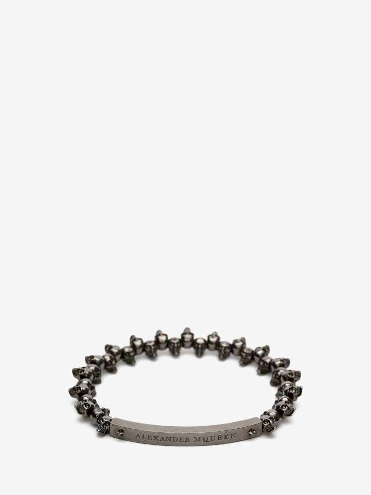 Fashion Alexander McQueen Black Men's Skull Bracelet