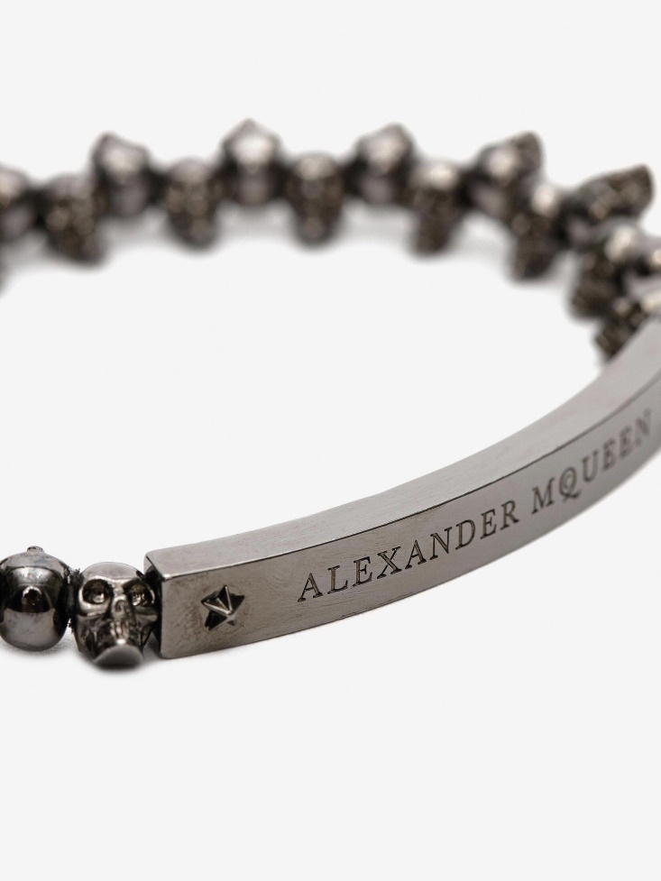 Fashion Alexander McQueen Black Men's Skull Bracelet