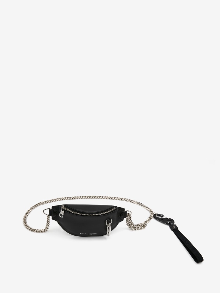 Men's Biker Belt Bag Black Fashion Alexander McQueen