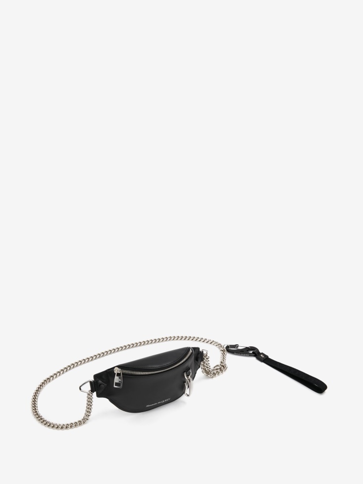 Men's Biker Belt Bag Black Fashion Alexander McQueen