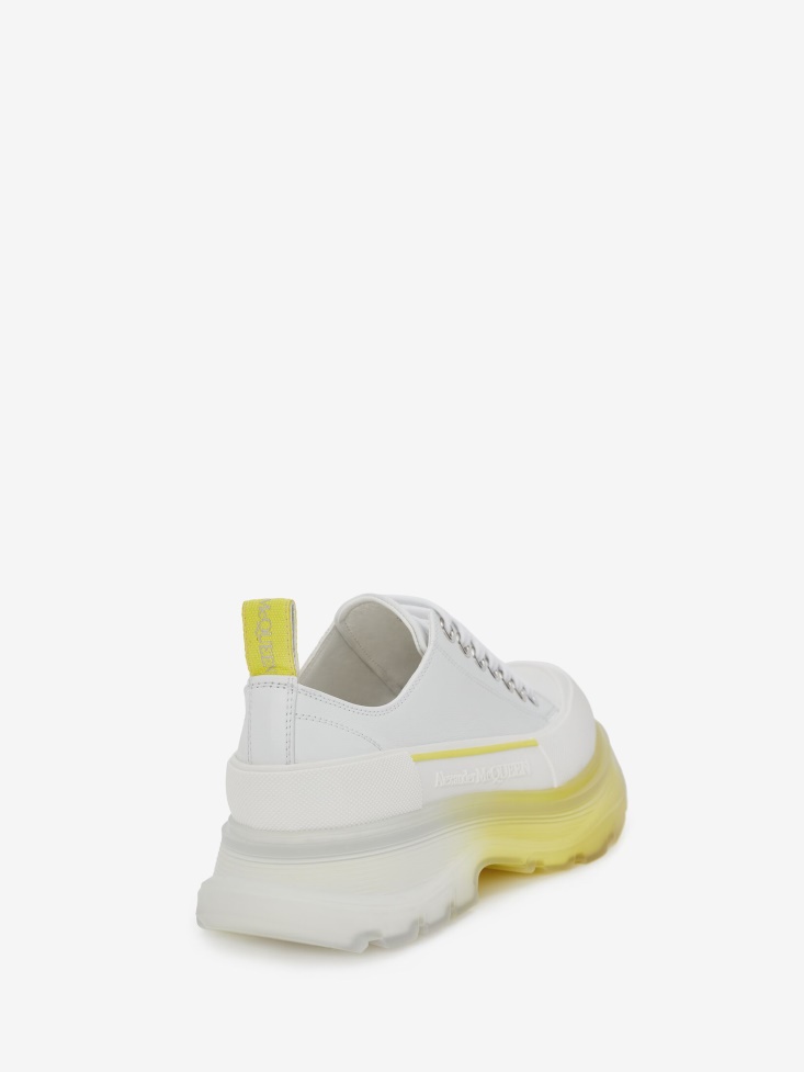 Fashion Alexander McQueen White/Lichen Women's Tread Slick Lace Up