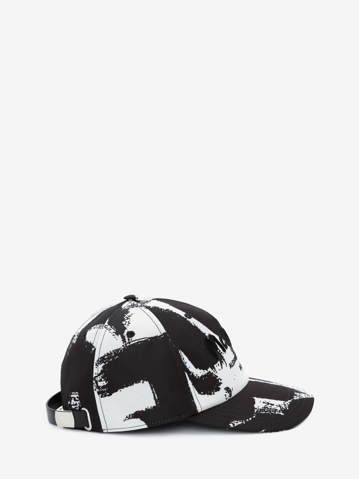 Men's in Graffiti Baseball Cap Ivory Fashion Alexander McQueen