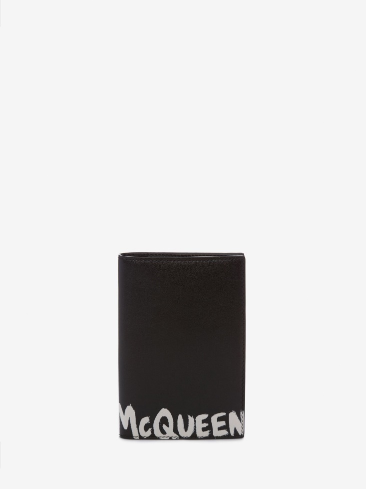 Black/White Men's in Graffiti Pocket Organiser Fashion Alexander McQueen